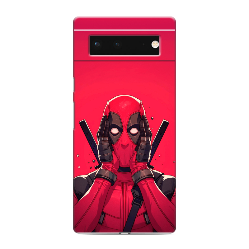 Силиконовый противоударный чехол на Google Pixel 6 с принтом Дедпул Deadpool Силиконовый противоударный чехол на Google Pixel 6 с принтом Дедпул Deadpool