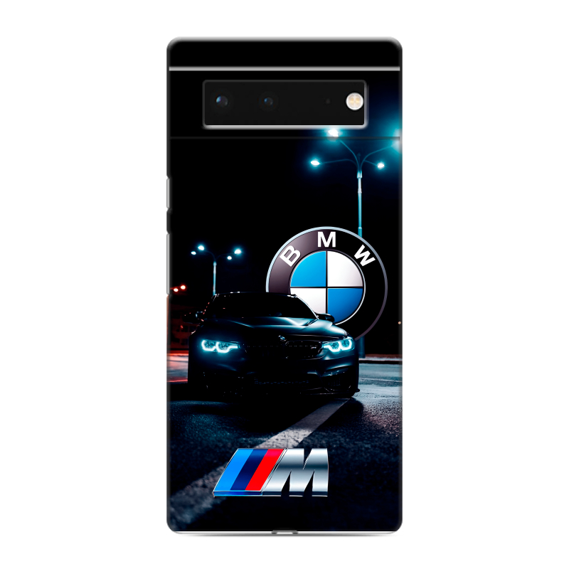 Силиконовый противоударный чехол на Google Pixel 6 с принтом БМВ BMW Силиконовый противоударный чехол на Google Pixel 6 с принтом БМВ BMW