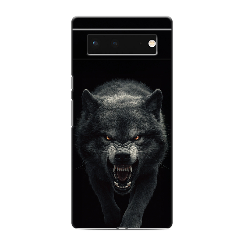 Силиконовый чехол на Google Pixel 6 с принтом Волк Силиконовый чехол на Google Pixel 6 с принтом Волк