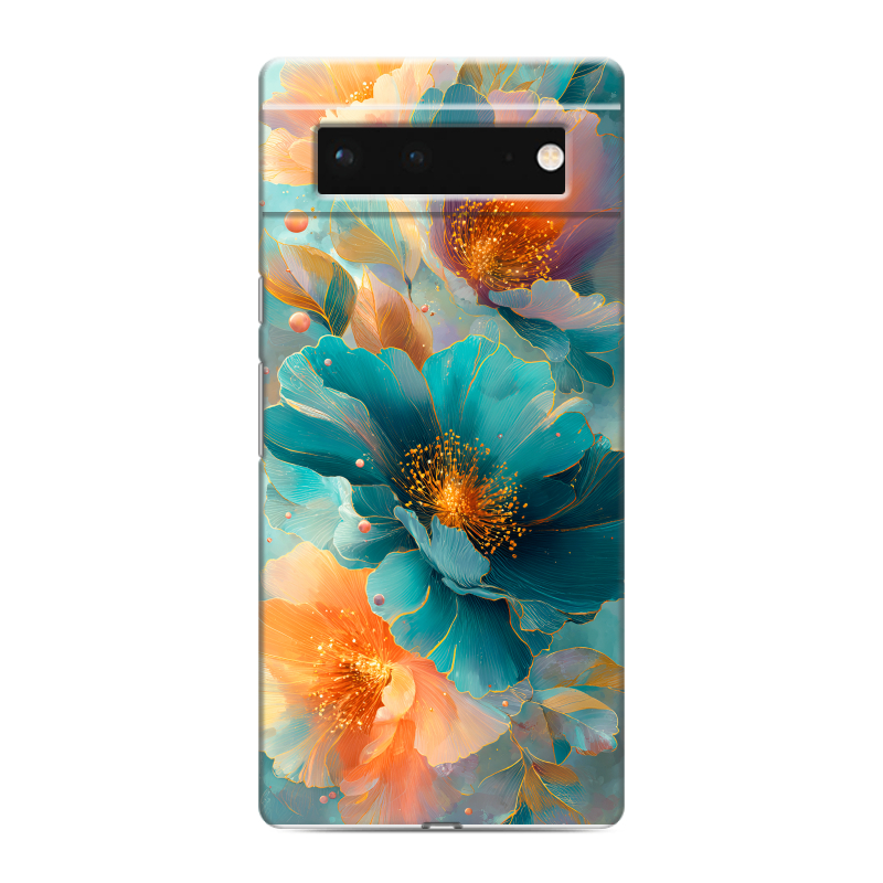 Силиконовый чехол на Google Pixel 6 с принтом Цветы Силиконовый чехол на Google Pixel 6 с принтом Цветы