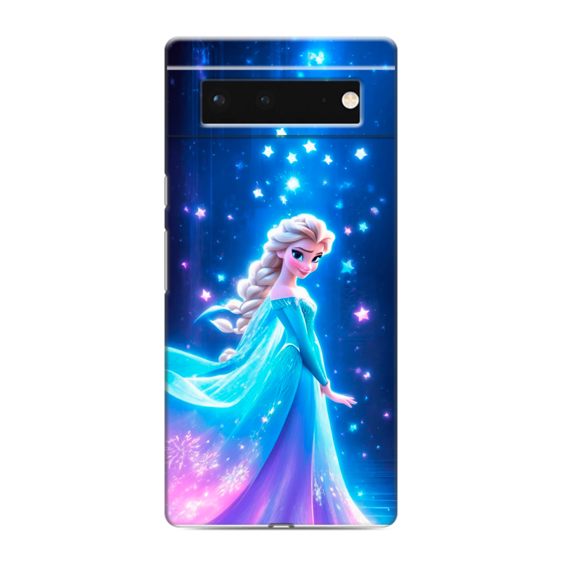 Силиконовый чехол на Google Pixel 6 с принтом Холодное сердце Frozen Силиконовый чехол на Google Pixel 6 с принтом Холодное сердце Frozen