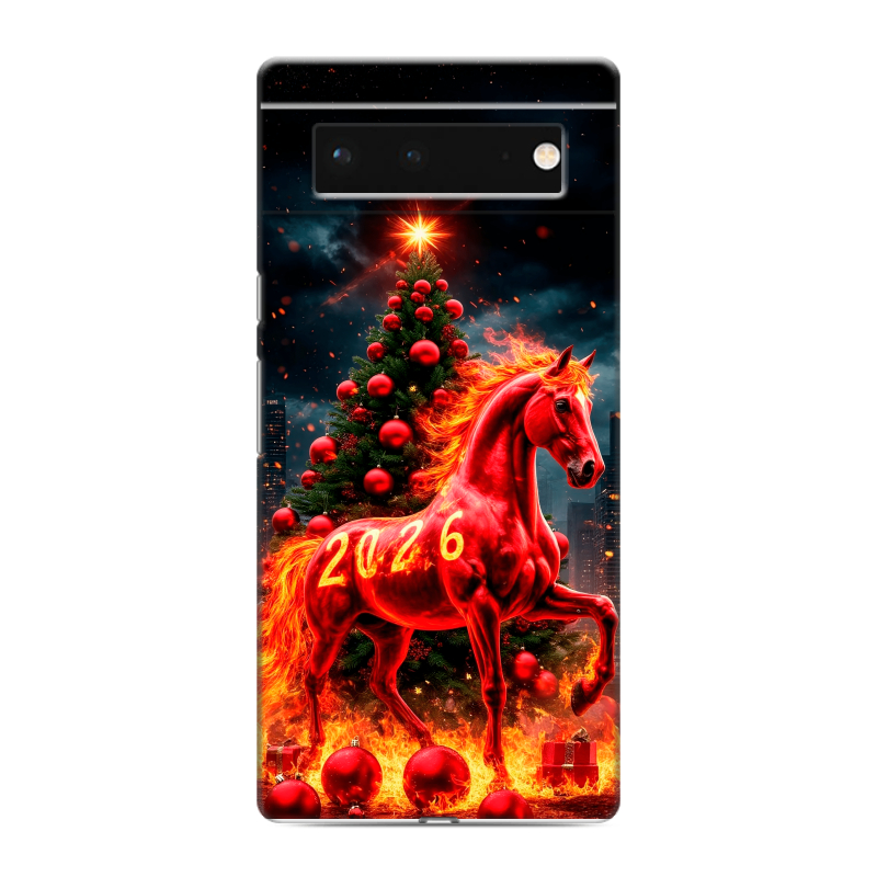 Силиконовый чехол на Google Pixel 6 с принтом Новый год Силиконовый чехол на Google Pixel 6 с принтом Новый год