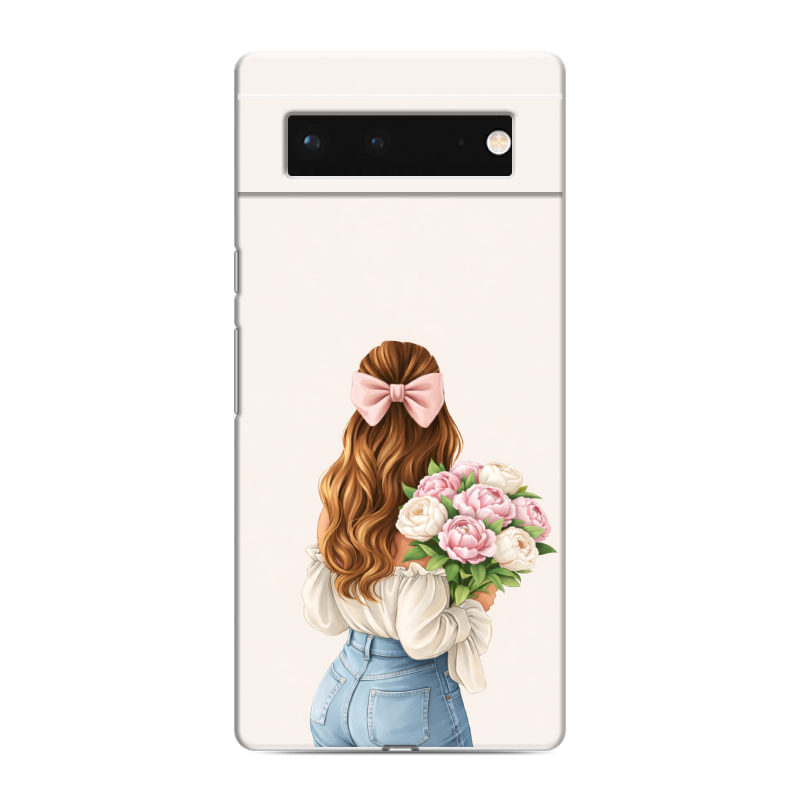 Силиконовый чехол на Google Pixel 6 с принтом женский Силиконовый чехол на Google Pixel 6 с принтом женский