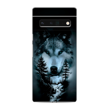 Силиконовый чехол на Google Pixel 6 Pro с принтом Лесной волк