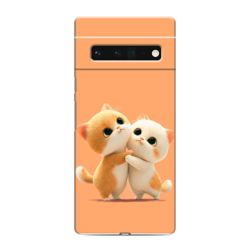 Силиконовый чехол на Google Pixel 6 Pro с принтом Милые котики