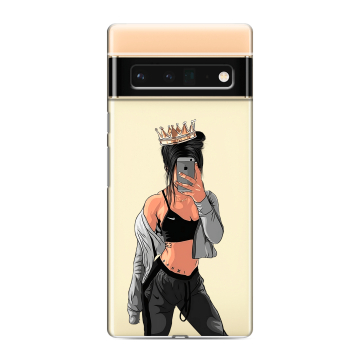 Силиконовый чехол на Google Pixel 6 Pro с принтом Женские принты