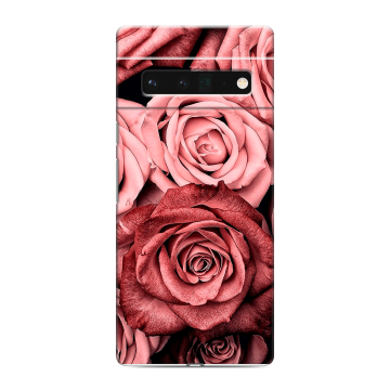Силиконовый чехол на Google Pixel 6 Pro с принтом Цветы розы