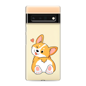 Силиконовый чехол на Google Pixel 6 Pro с принтом Корги