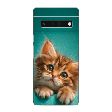 Силиконовый чехол на Google Pixel 6 Pro с принтом котенок
