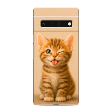 Силиконовый чехол на Google Pixel 6 Pro с принтом котенок