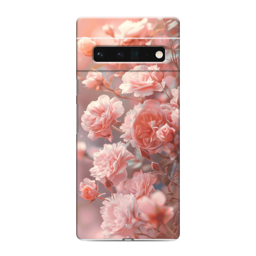 Силиконовый чехол на Google Pixel 6 Pro с принтом Розовые розы