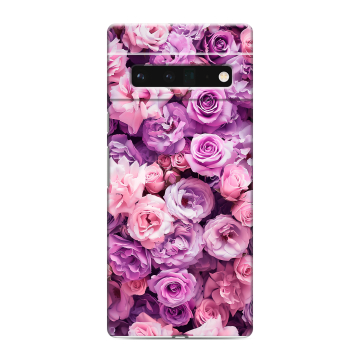 Силиконовый чехол на Google Pixel 6 Pro с принтом лавандовые розы