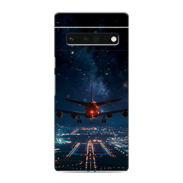 Силиконовый чехол на Google Pixel 6 Pro с принтом самолет