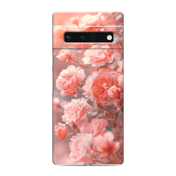 Силиконовый чехол на Google Pixel 6 Pro с принтом Розы цветы