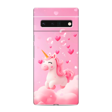 Силиконовый чехол на Google Pixel 6 Pro с принтом Единорог