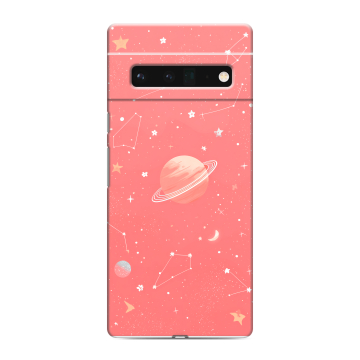 Силиконовый чехол на Google Pixel 6 Pro с принтом Розовый космос