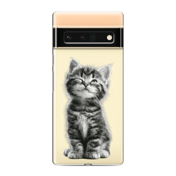 Силиконовый чехол на Google Pixel 6 Pro с принтом Котенок