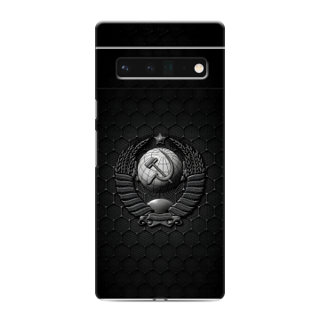 Силиконовый чехол на Google Pixel 6 Pro с принтом Герб Флаг СССР Силиконовый чехол на Google Pixel 6 Pro с принтом Герб Флаг СССР