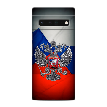 Силиконовый чехол на Google Pixel 6 Pro с принтом Флаг России