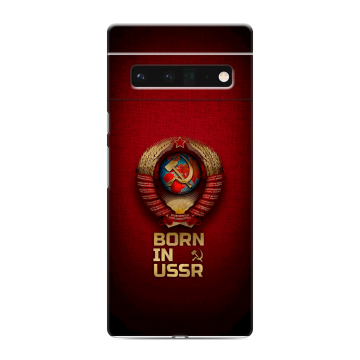 Силиконовый чехол на Google Pixel 6 Pro с принтом Флаг Герб СССР