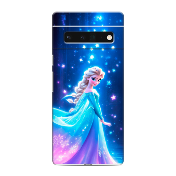 Силиконовый чехол на Google Pixel 6 Pro с принтом Холодное сердце Frozen