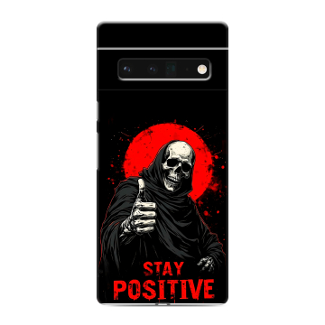 Силиконовый чехол на Google Pixel 6 Pro с принтом смешной скелет
