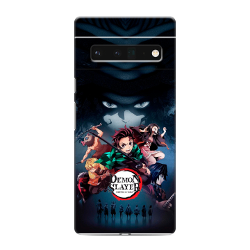 Силиконовый чехол на Google Pixel 6 Pro с принтом Demon Slayer Клинок рассекающий демонов Силиконовый чехол на Google Pixel 6 Pro с принтом Demon Slayer Клинок рассекающий демонов
