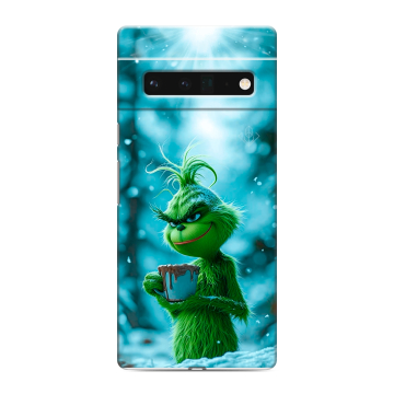 Силиконовый чехол на Google Pixel 6 Pro с принтом Новый год гринч