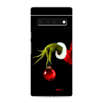 Силиконовый чехол на Google Pixel 6 Pro с принтом Новый год Гринч