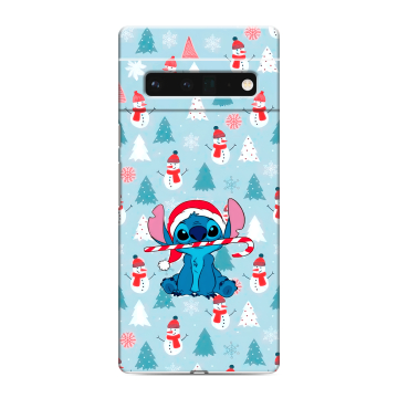 Силиконовый чехол на Google Pixel 6 Pro с принтом Стич Новый год Силиконовый чехол на Google Pixel 6 Pro с принтом Стич Новый год