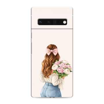 Силиконовый чехол на Google Pixel 6 Pro с принтом женский