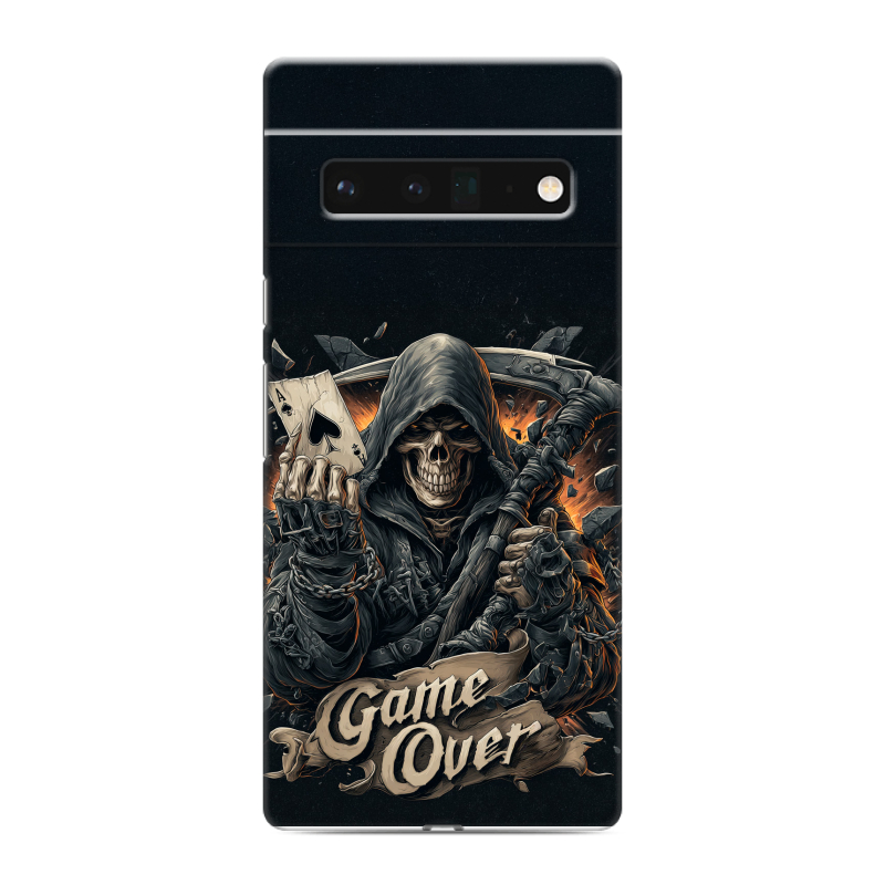 Силиконовый чехол на Google Pixel 6 Pro с принтом Скелет карты Силиконовый чехол на Google Pixel 6 Pro с принтом Скелет карты