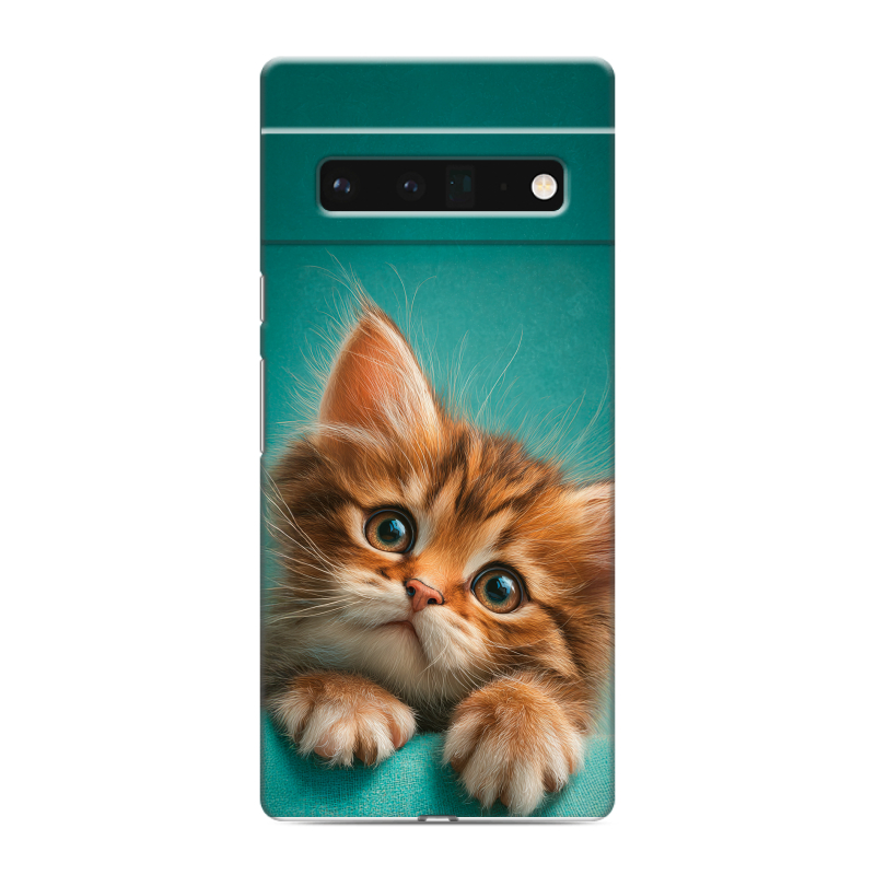 Силиконовый чехол на Google Pixel 6 Pro с принтом котенок Силиконовый чехол на Google Pixel 6 Pro с принтом котенок