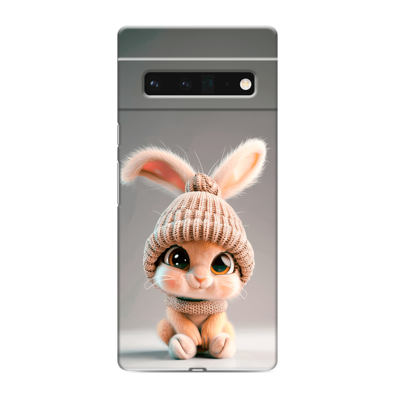 Силиконовый противоударный чехол на Google Pixel 6 Pro с принтом Кролик Силиконовый противоударный чехол на Google Pixel 6 Pro с принтом Кролик