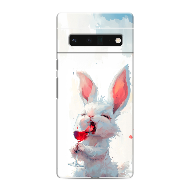 Силиконовый противоударный чехол на Google Pixel 6 Pro с принтом кролик зайчик Силиконовый противоударный чехол на Google Pixel 6 Pro с принтом кролик зайчик