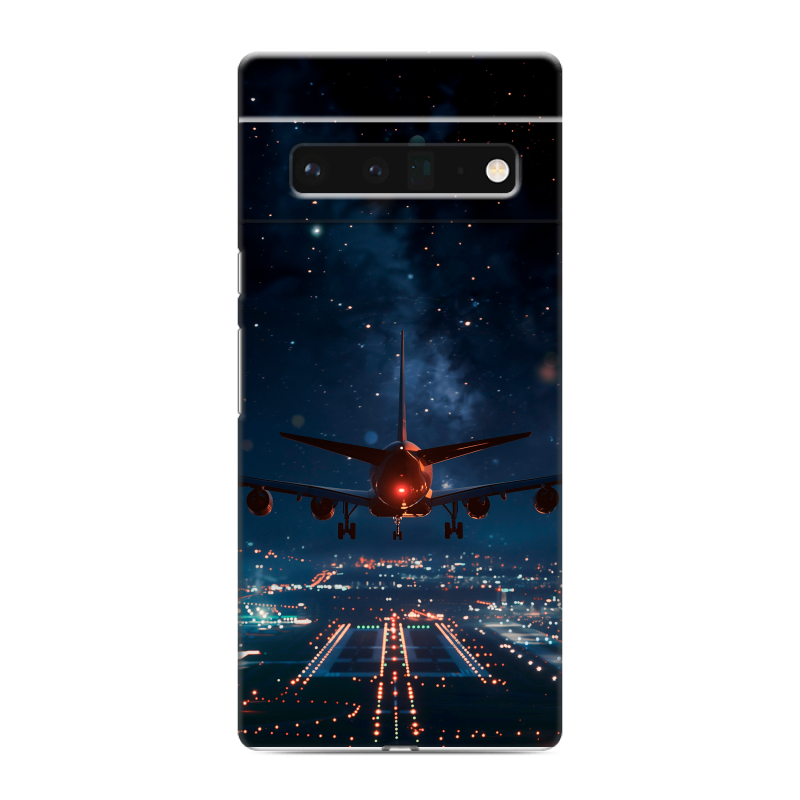Силиконовый чехол на Google Pixel 6 Pro с принтом самолет Силиконовый чехол на Google Pixel 6 Pro с принтом самолет