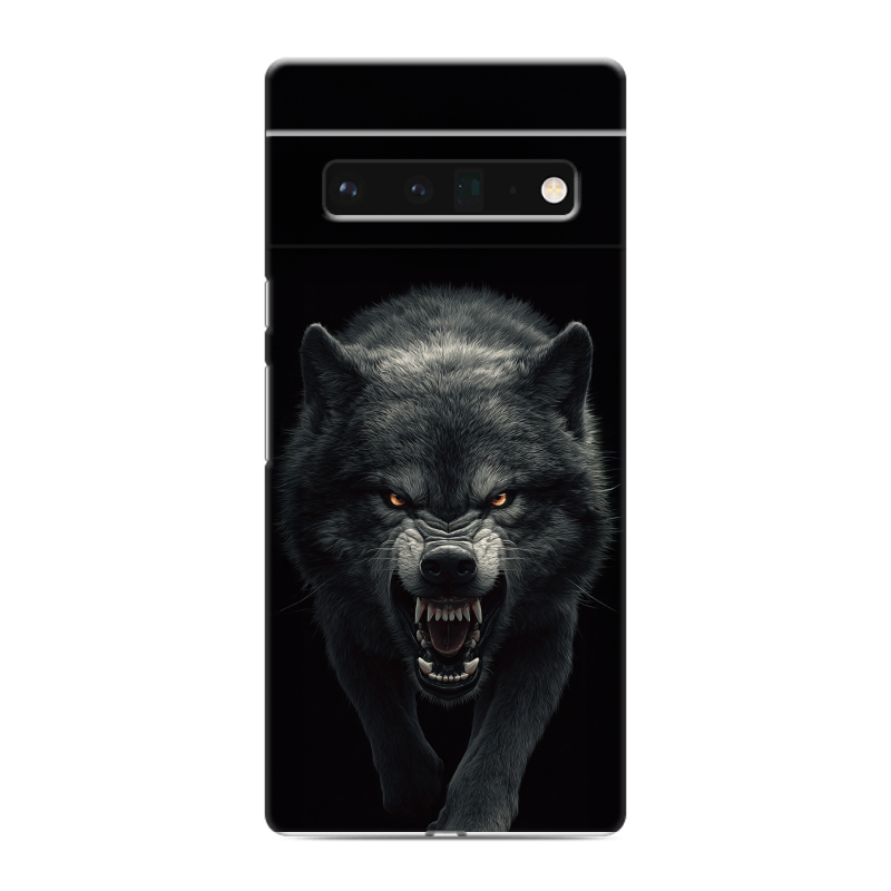 Силиконовый противоударный чехол на Google Pixel 6 Pro с принтом Волк Силиконовый противоударный чехол на Google Pixel 6 Pro с принтом Волк