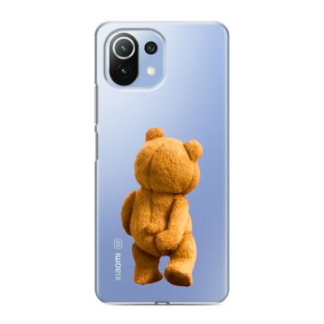 Силиконовый чехол на Xiaomi 11 Lite 5G NE с принтом Медведь
