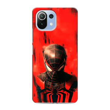 Силиконовый чехол на Xiaomi 11 Lite 5G NE с принтом человек паук spiderman