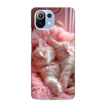 Силиконовый чехол на Xiaomi 11 Lite 5G NE с принтом котята котики Силиконовый чехол на Xiaomi 11 Lite 5G NE с принтом котята котики