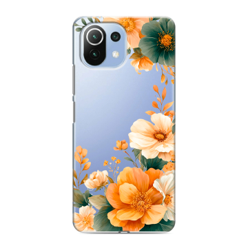 Силиконовый чехол на Xiaomi 11 Lite 5G NE с принтом Цветы принт Силиконовый чехол на Xiaomi 11 Lite 5G NE с принтом Цветы принт