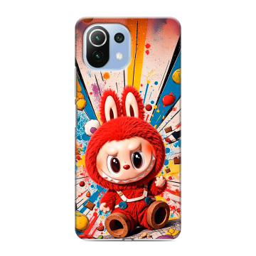 Силиконовый чехол на Xiaomi 11 Lite 5G NE с принтом Labubu Лабубу