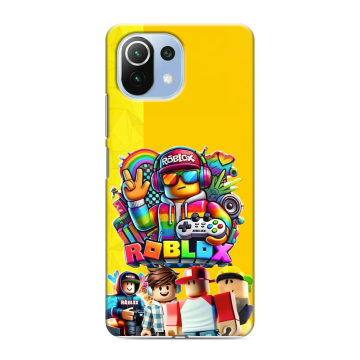 Силиконовый чехол на Xiaomi 11 Lite 5G NE с принтом Roblox Роблокс