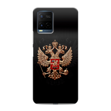 Силиконовый чехол на Vivo Y21 с принтом Герб России Силиконовый чехол на Vivo Y21 с принтом Герб России