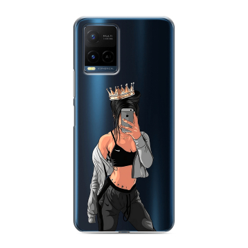 Силиконовый чехол на Vivo Y21 с принтом Женские принты Силиконовый чехол на Vivo Y21 с принтом Женские принты