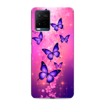 Силиконовый чехол на Vivo Y21 с принтом Бабочки
