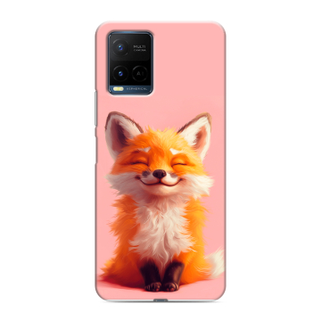 Силиконовый чехол на Vivo Y21 с принтом милая лиса