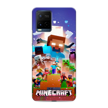 Силиконовый чехол на Vivo Y21 с принтом Майнкрафт Minecraft Силиконовый чехол на Vivo Y21 с принтом Майнкрафт Minecraft