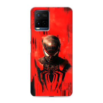 Силиконовый чехол на Vivo Y21 с принтом человек паук spiderman