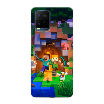 Силиконовый чехол на Vivo Y21 с принтом Майнкрафт Minecraft Силиконовый чехол на Vivo Y21 с принтом Майнкрафт Minecraft